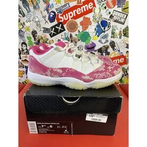 Size 7.5 - Air Jordan 11 Retro Low Pink Snakeskin W 100% Authentic 6M